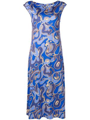 Lygia & Nanny robe imprimée à encolure arrondie - Bleu