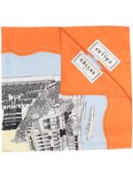 Câllas Milano foulard en soie à imprimé graphique - Orange