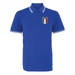 Rugby Vintage - Italië Tipped Polo - Blauw