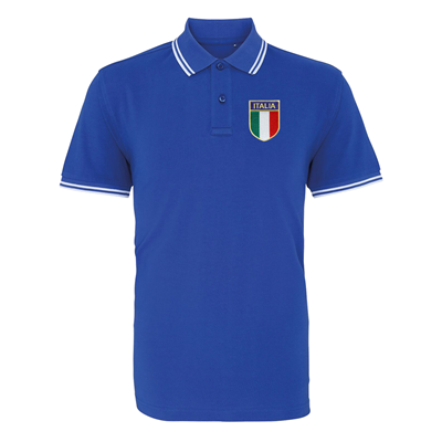 Rugby Vintage - Italië Tipped Polo - Blauw