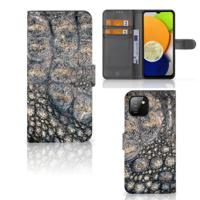 Samsung Galaxy A03 | Telefoonhoesje | Met pasjeshouder | Krokodillenprint