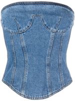 Magda Butrym corset en jean - Bleu