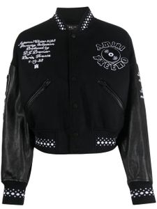 AMIRI logo-embroidered bomber jacket - Noir