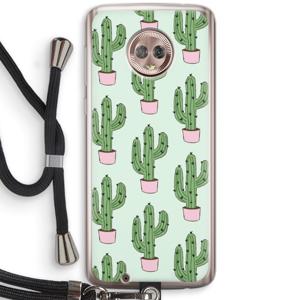 Cactus Lover: Motorola Moto G6 Transparant Hoesje met koord