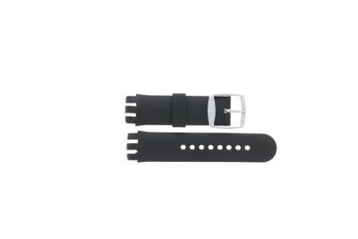Horlogeband Universeel 246-SCBL Silicoon Zwart 21mm