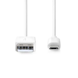 USB-Kabel | USB 2.0 | USB-A Male | USB Micro-B Male | 480 Mbps | Vernikkeld | 2.00 m | Rond | PVC |