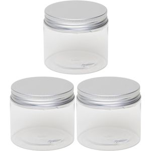 3x Kunststof weckpotten/inmaakpotten 150 ml met schroefdeksel