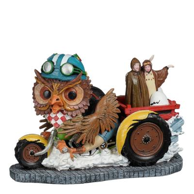 Carnaval car owl l18xb9,5xh12,5 cm - Luville