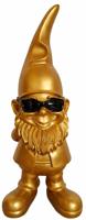 Gouden kabouter met zonnebril - 41 cm