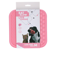 Eat Slow Live Longer Lick Mat Duo M Pink