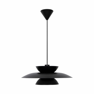 Hanglamp zwart retro modern metaal 45 cm Carmen