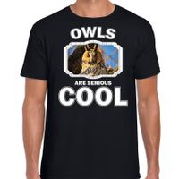 Dieren ransuil t-shirt zwart heren - owls are cool shirt