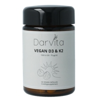 D3 & K2 1000 IU MCT-poeder (kokos) 60 Vegetarische capsules
