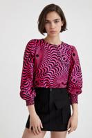 Psychedelische blouse met textuur - MATERIAL FINISHES - M