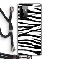 Zebra pattern: Samsung Galaxy A72 5G Transparant Hoesje met koord