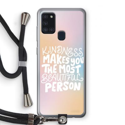 The prettiest: Samsung Galaxy A21s Transparant Hoesje met koord