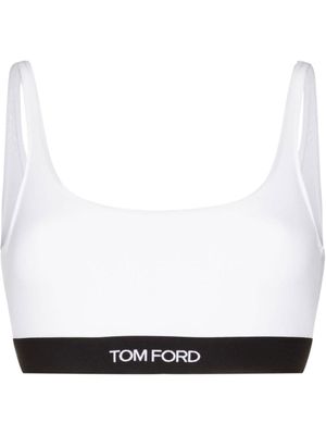TOM FORD soutien-gorge à bande logo - Blanc