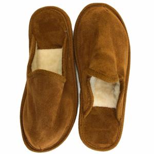 Bernardino - heren slippers - pantoffels - wollen - bruin - Gevoerd