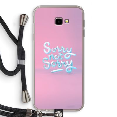 Sorry not sorry: Samsung Galaxy J4 Plus Transparant Hoesje met koord