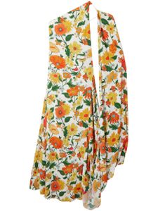 Stella McCartney robe asymétrique à imprimé Lady Garden - Tons neutres