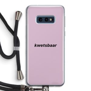 kwetsbaar: Samsung Galaxy S10e Transparant Hoesje met koord