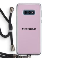 kwetsbaar: Samsung Galaxy S10e Transparant Hoesje met koord