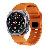 Wave siliconen bandje - Oranje - Samsung Galaxy Watch Ultra 47mm Wave siliconen bandje - Oranje - Samsung Galaxy Watch Ultra 47mm