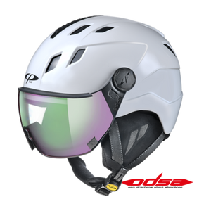 CP Corao+ skihelm wit glans met meekleurend vizier (4 Keuzes) - zeer veilig