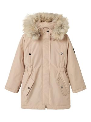 Name it winter winterjas meisjes - beige - NkfMilla - parka