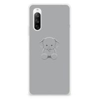 Sony Xperia 10 III Telefoonhoesje met Naam Grijs Baby Olifant