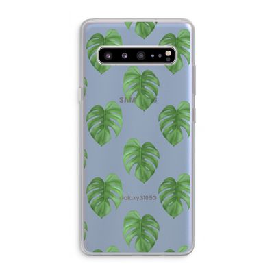 Monstera leaves: Samsung Galaxy S10 5G Transparant Hoesje