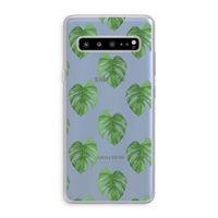 Monstera leaves: Samsung Galaxy S10 5G Transparant Hoesje