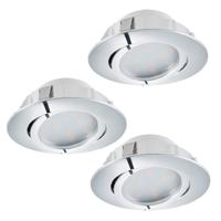 Eglo Led plafondspot Pineda Round (3x) 3x6w - 3000K - 8,4cm chroom 95852