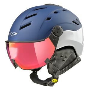 CP Camurai skihelm blauw-wit - meekleurend & polariserend vizier - kies uit 6 soorten!