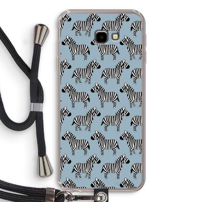 Zebra: Samsung Galaxy J4 Plus Transparant Hoesje met koord
