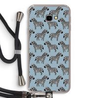 Zebra: Samsung Galaxy J4 Plus Transparant Hoesje met koord