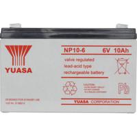 Yuasa NP10-6 Loodaccu 6 V 10 Ah Loodvlies (AGM) (b x h x d) 151 x 97.5 x 50 mm Kabelschoen 4.8 mm Onderhoudsvrij, VDS-certificering