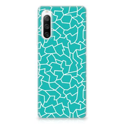 Sony Xperia 10 IV | Hoesje maken | Cracks Blue