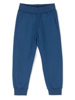 Roberto Cavalli Junior pantalon en coton à logo brodé - Bleu