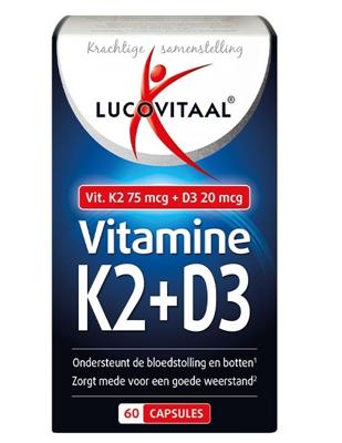 Lucovitaal Voedingssupplementen Vitamine K2+D3 Capsules 60Capsules Lucovitaal Voedingssupplementen Vitamine K2+D3 Capsules 60Capsules