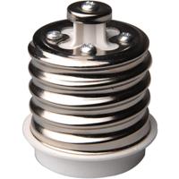 Witte E40 naar E27 Omvormer Verloopfitting - Max. 60W Kunststof