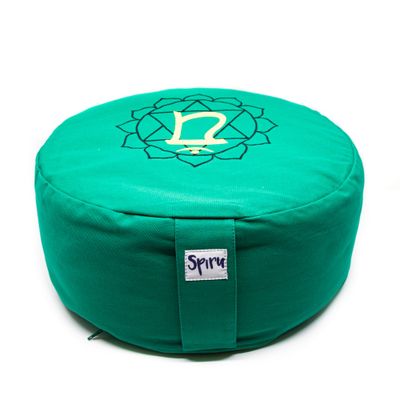 Spiru Meditatiekussen Katoen Groen - 4e Chakra Anahata - 36 x 15 cm