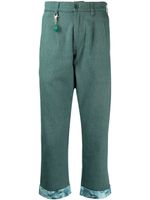 CLOT pantalon droit à ourlet retroussé - Vert