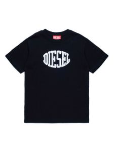 Diesel Kids t-shirt en coton à logo imprimé - Noir