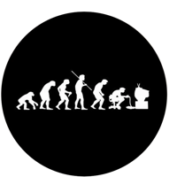 Muurstickers - Evolutie van Gaming / Rond