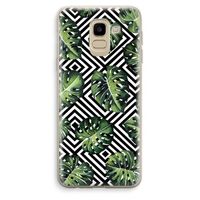Geometrische jungle: Samsung Galaxy J6 (2018) Transparant Hoesje