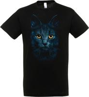 T-SHIRT ZWARTE KAT ZWART XS