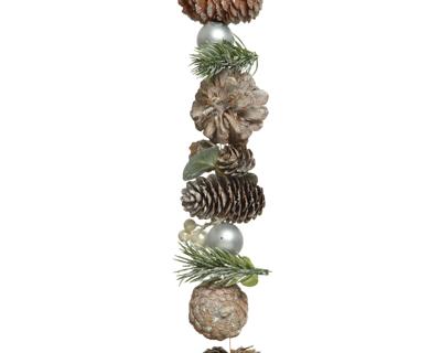 Slinger dennenappel l4b4h150 cm groen kerst - Decoris