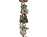 Slinger dennenappel l4b4h150 cm groen kerst - Decoris
