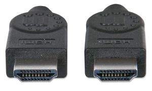 Manhattan 306133-CG HDMI-kabel HDMI Aansluitkabel HDMI-A-stekker, HDMI-A-stekker 5.00 m Zwart